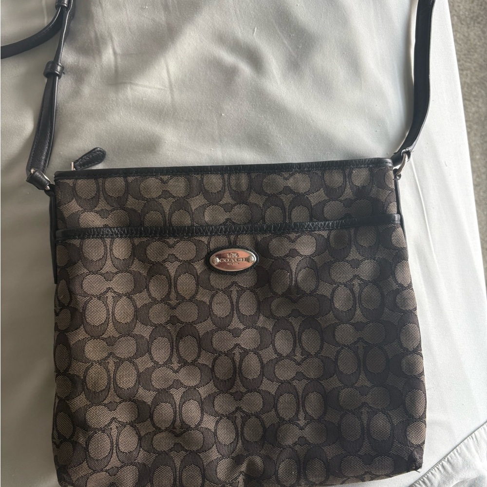 Coach Black Crossbody Bag with Signature Monogram